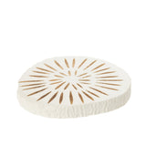 Plateau Disc Ying en bois blanc de J-Line, vue d'ensemble avec détails de texture bois