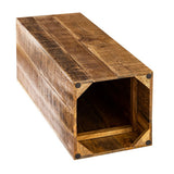 Colonne fleurie 27x27 H50 ou 73cm tabouret fleur bois plante pied table d'appoint carré bois manguier