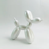 Ballon en polyrésine chien blanc - décoration élégante pour intérieur