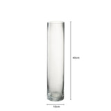 Vase cylindre en verre transparent J-Line, vue de face