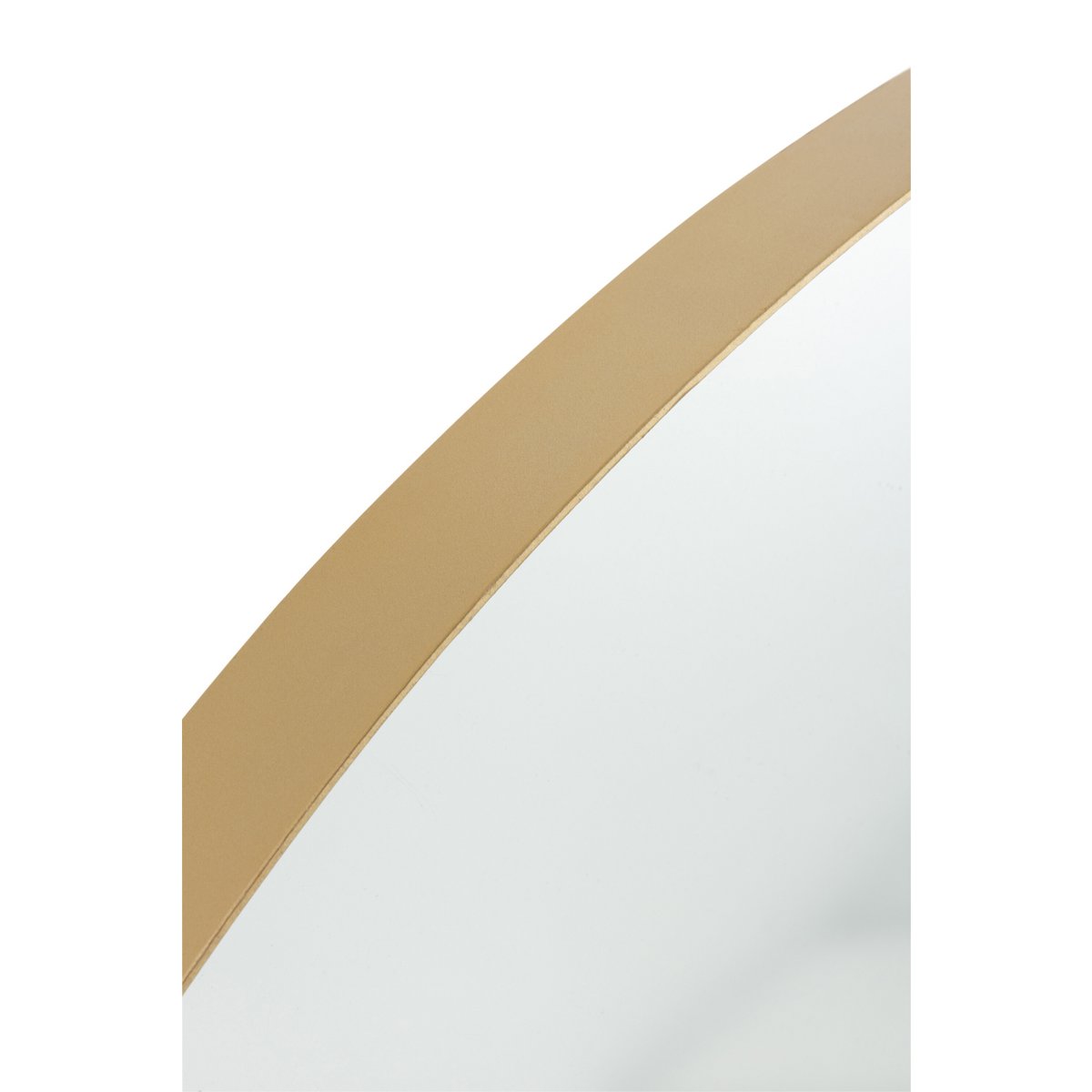 Miroir J-Line Round Edge en métal doré, vue frontale