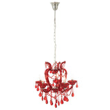Lampe à suspension J-Line Kand Antique en verre rouge vue de face