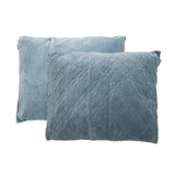 Coussin Velours Jade bleu délavé 60x50