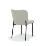 Ventura chaise tissu en peluche ivoire