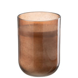 Bougie parfumée J-Line Li-Ly Land en cire marron, vue de face