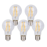 Lampe filamentale à LED 6 set avec e14 version 8 watts, en métal et en verre, clair