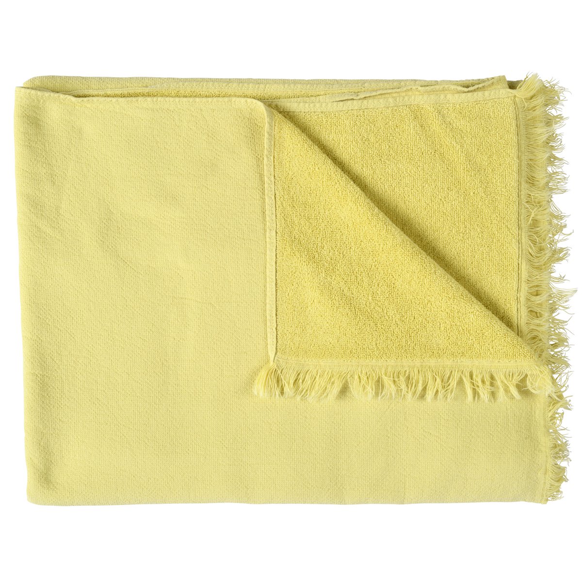 Maxi drap de bain Luna Butter en coton biologique, doux et élégant.