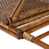 La Chaise Longue en Rotin - Noyer Foncé