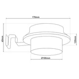 Groove de toit solaire LED Mistra - ambiance nocturne