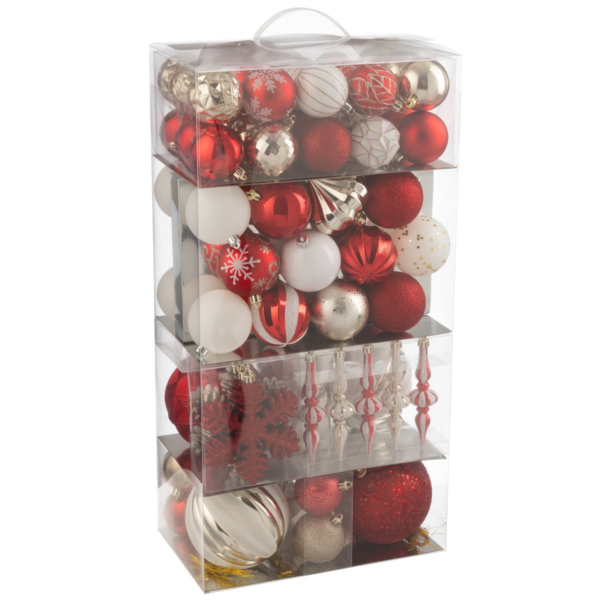 Boule de Noël J-Line en plastique, parfaite pour une décoration festive.