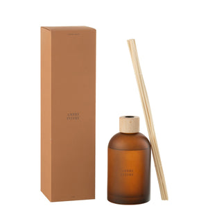 Diffuseur J-Line Ambre Intime avec bâtonnets en bois