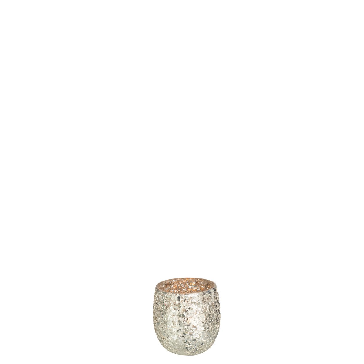 Détail du bougeoir J-Line Kaarshouder Sparkle, finition dorée et verre
