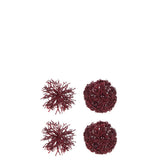 Suspension Ball Round rouge corail de J-Line, détail du matériau