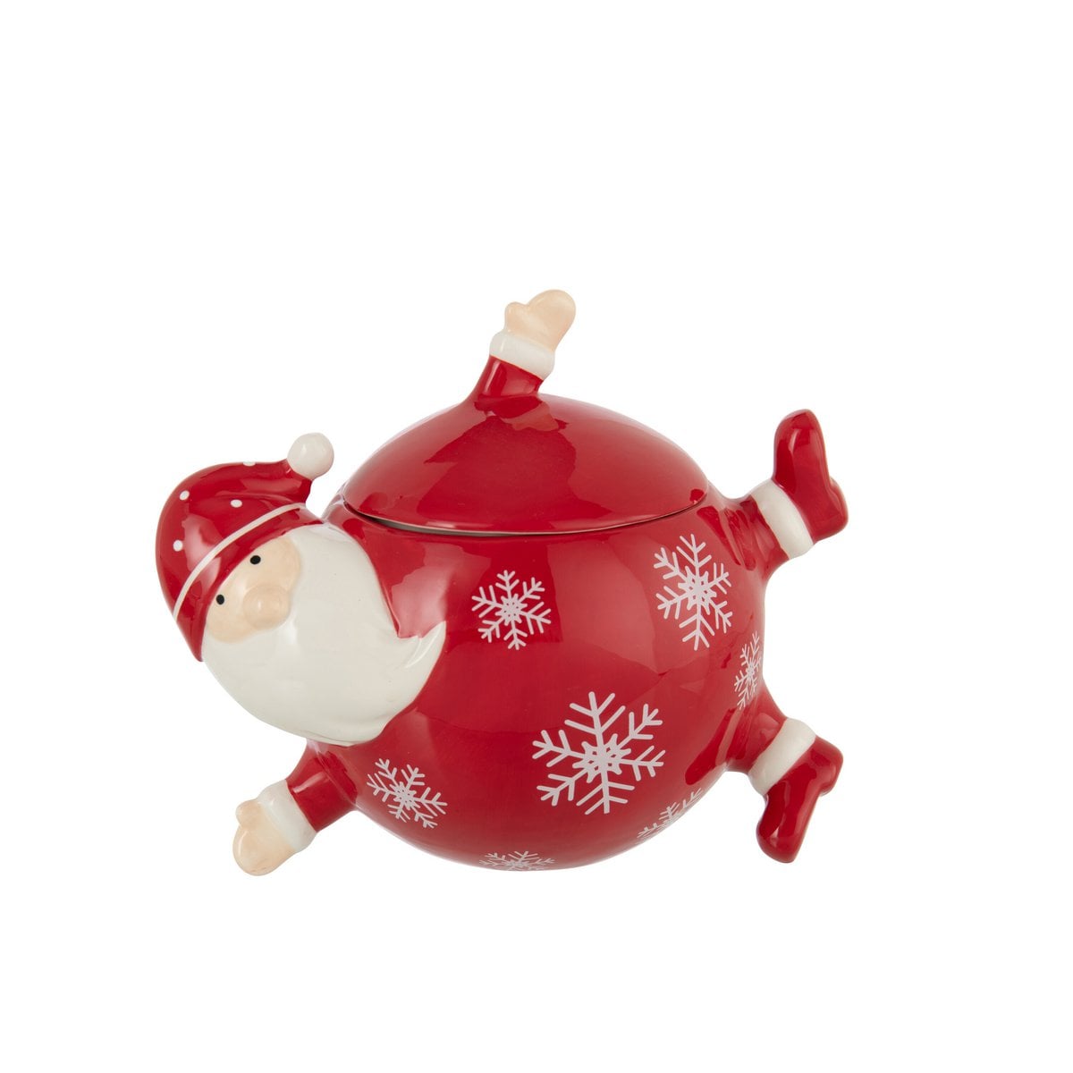 Ambiance festive avec le pot de conservation Père Noël J-Line en céramique