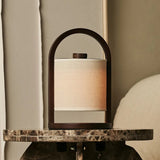 Lampe rechargeable en bois marron foncé River