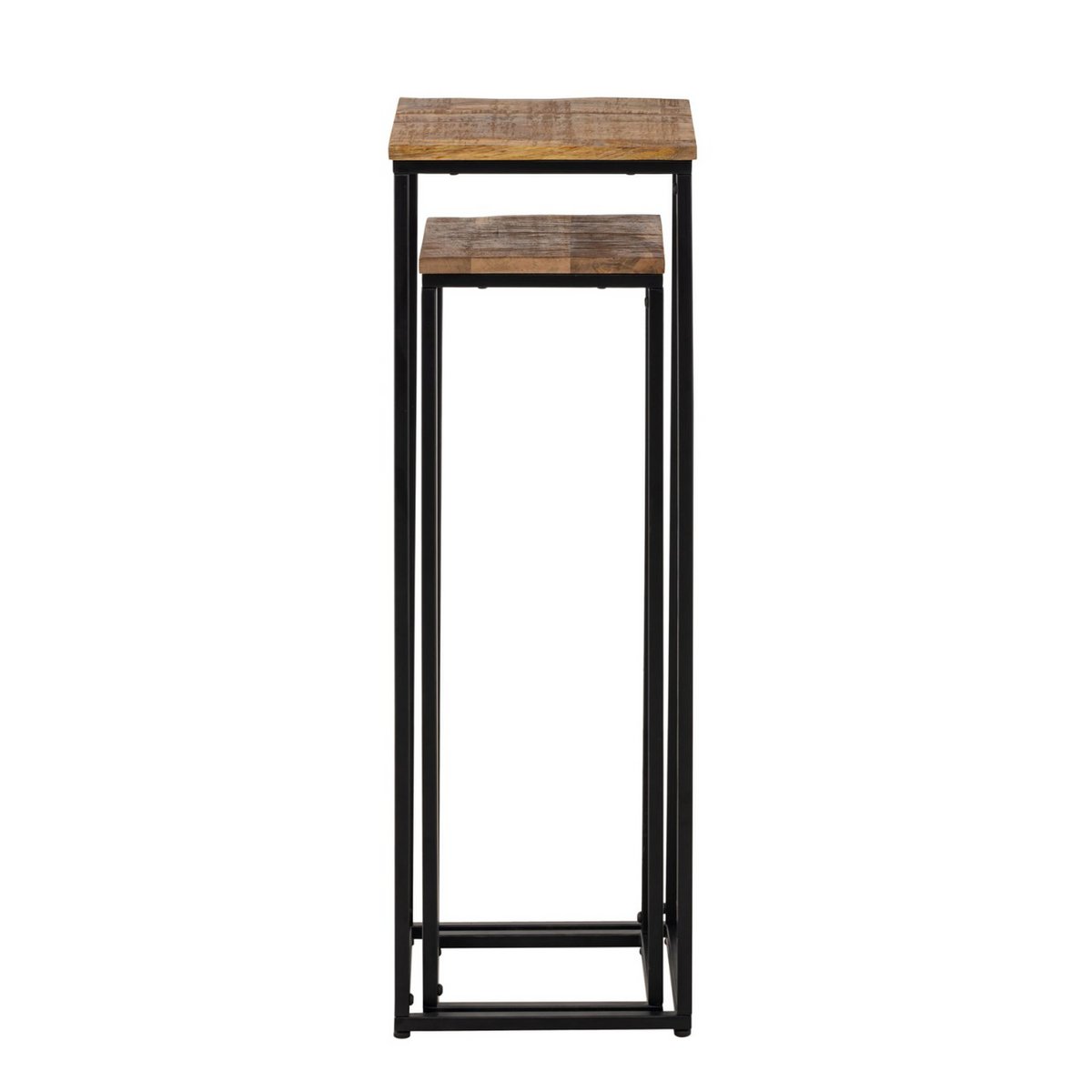 Colonne de fleurs en bois recyclé - cadre noir