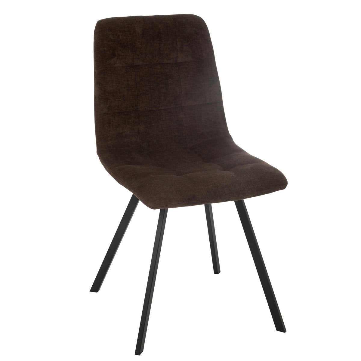 Chaise J-Line Clark en métal marron vue de face, design élégant