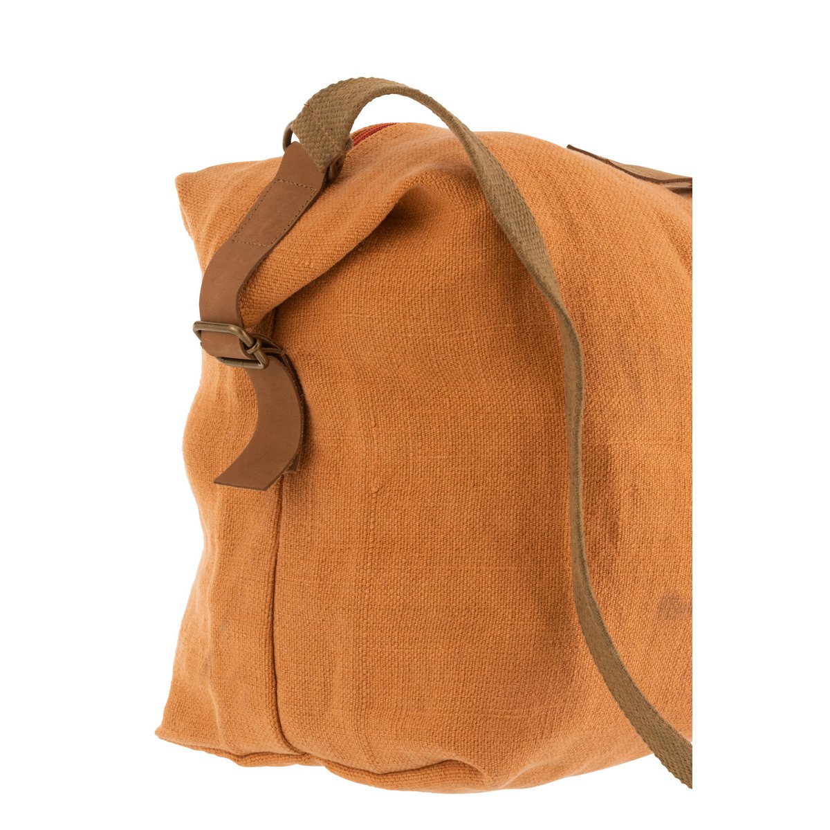 Sac de Plage J-Line Orange Jute Délavé sur fond blanc