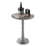 Table d'appoint métal autour de Ø 44x53 cm table décorative en 2 parties Adlon avec design en aluminium au milieu du pied