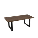 Table d'appoint J-Line en métal noir, vue de face