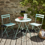Ensemble bistro de jardin Laurence Vert clair