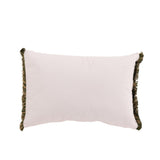 Coussin sapins de Noël J-Line en coton blanc et vert foncé, vue de face