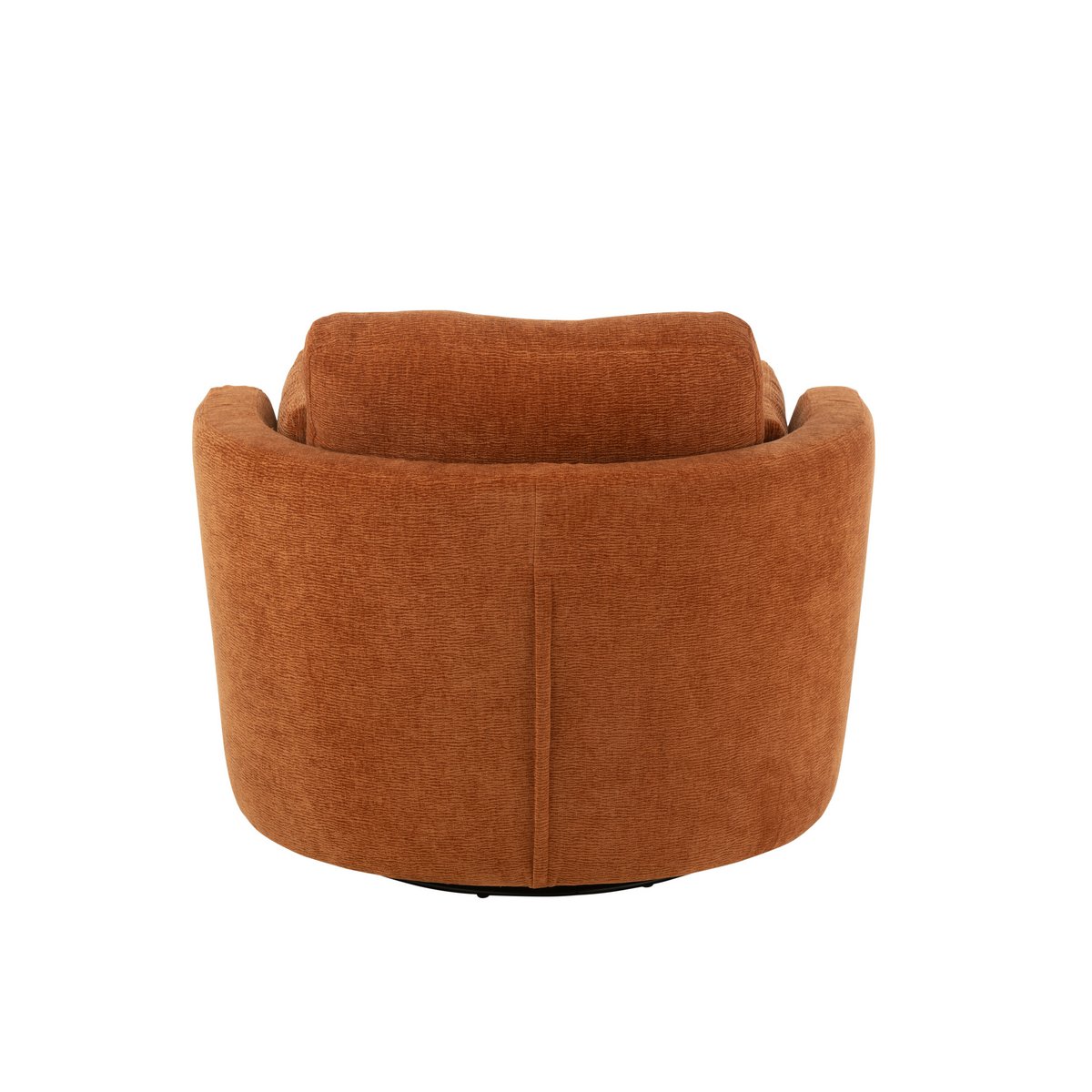 Vue latérale du canapé J-Line Swiv en couleur rouille