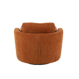 Vue latérale du canapé J-Line Swiv en couleur rouille