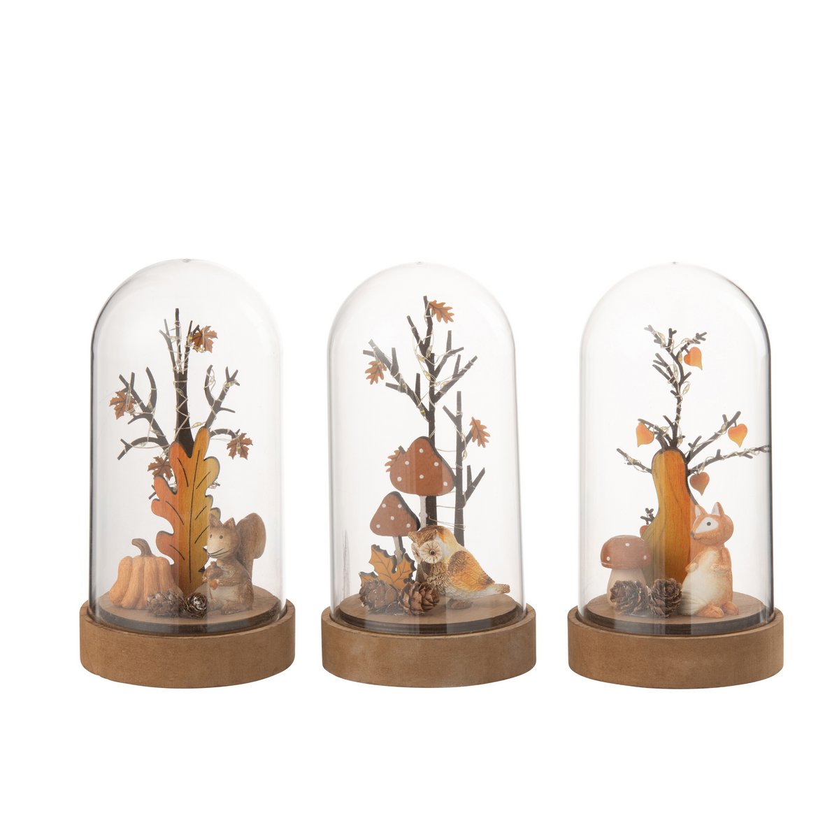 Cloche de décoration J-Line Hibou, élégance et charme dans votre intérieur