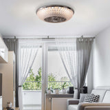 Plafond LED "Viento" avec ventilateur, en métal et en plastique, avec des LED intégrées, éclairage pour le salon ou le bureau
