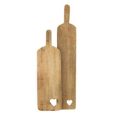 Planche à découper J-Line en bois naturel - vue de face