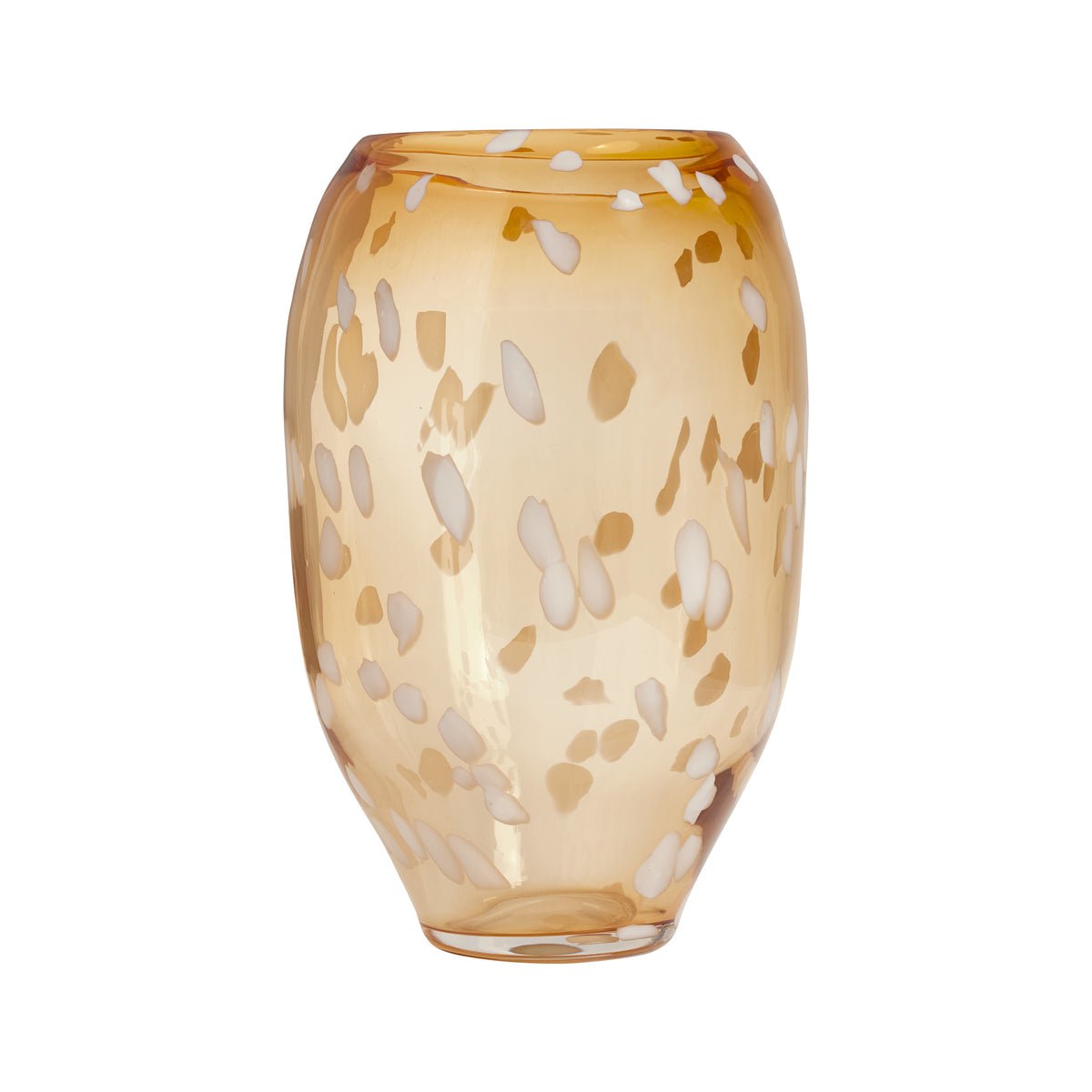Vase Jali en verre transparent avec détails colorés, design élégant
