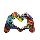 Polyresin Hand Heart coloré