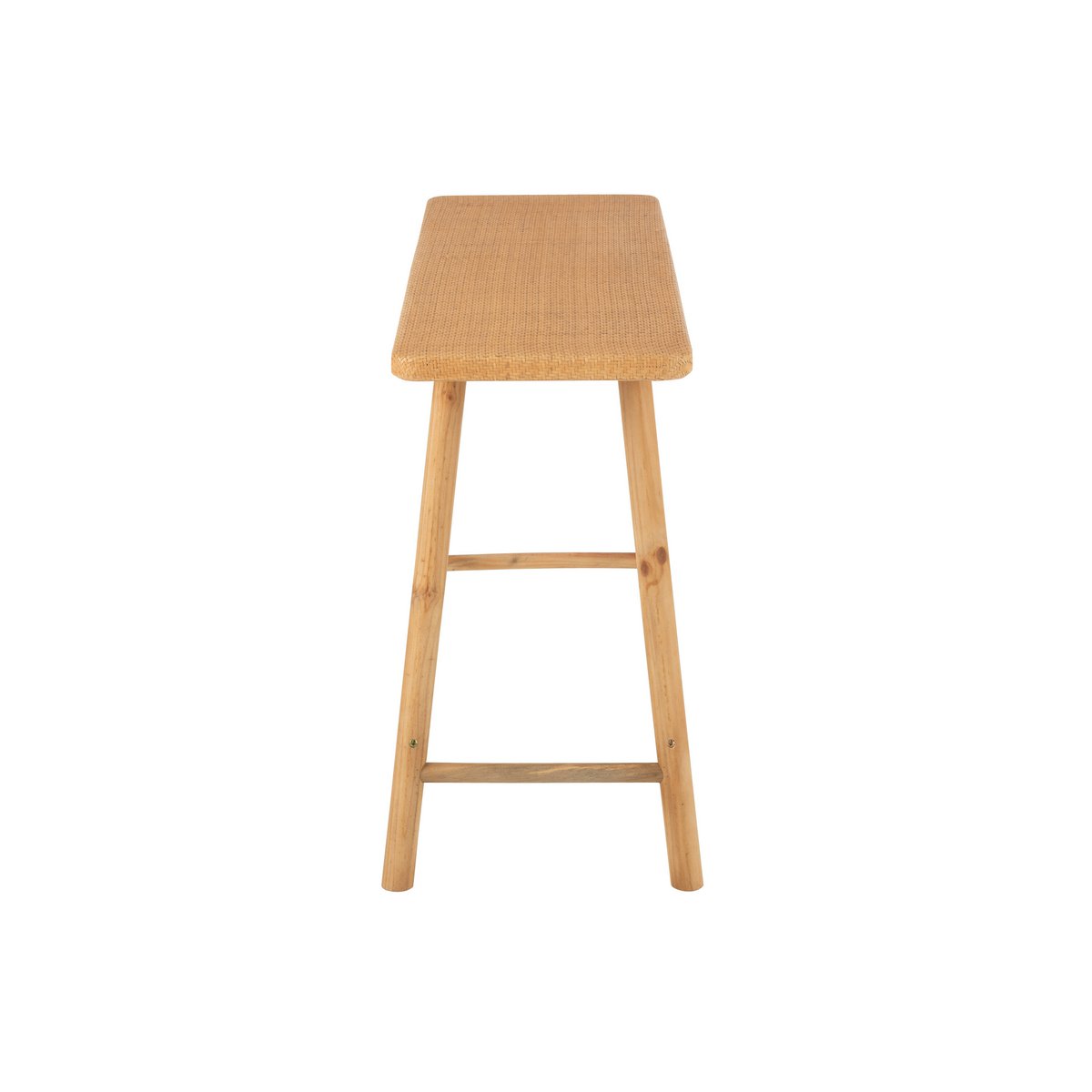 Vue latérale de la console J-Line en bois de roseau