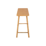 Vue latérale de la console J-Line en bois de roseau