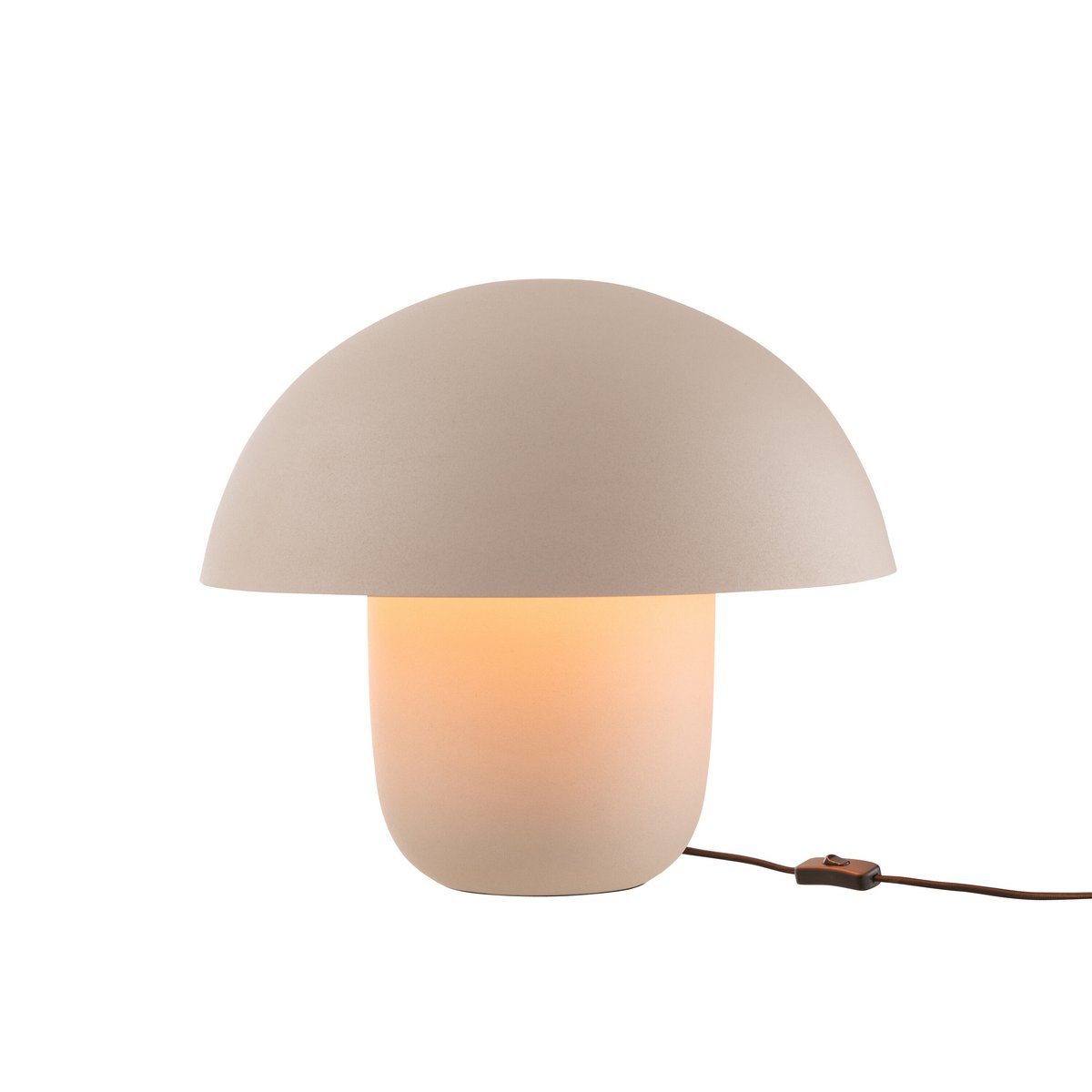 Lampe de table J-Line en métal beige vue de face