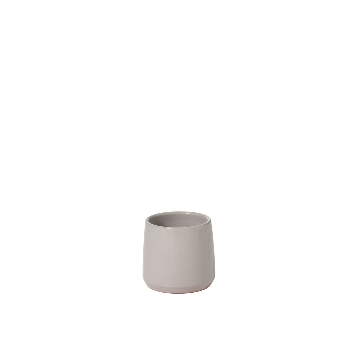 Pot de fleur J-Line rond en céramique grise, design moderne, diamètre 15 cm