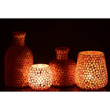 Vase Heart Mosaic J-Line sur une table élégante