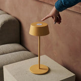 Lampe de table rechargeable Hugo Ambre Jaune