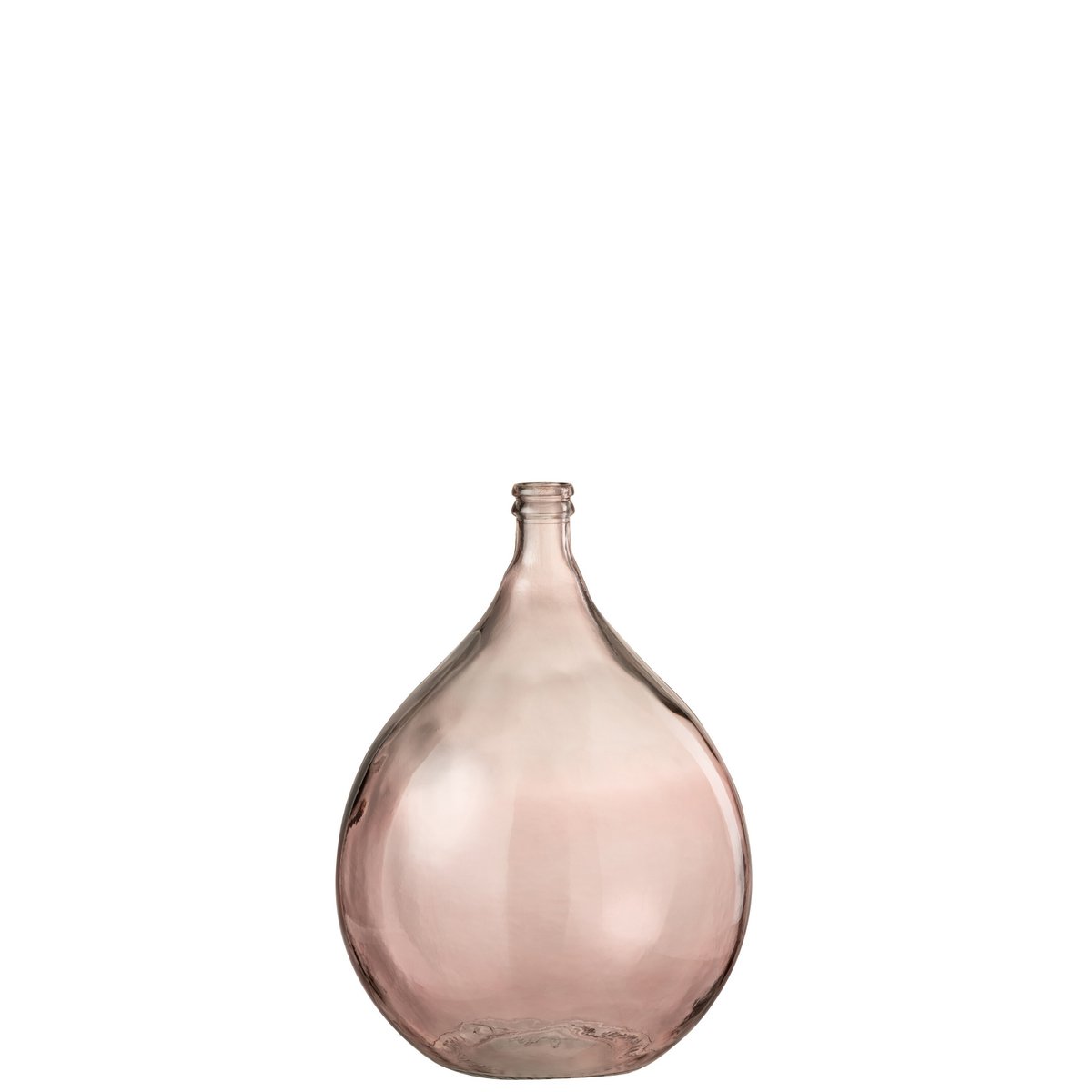 Vase Lisbonne en verre saumon, ambiance décorative avec fleurs