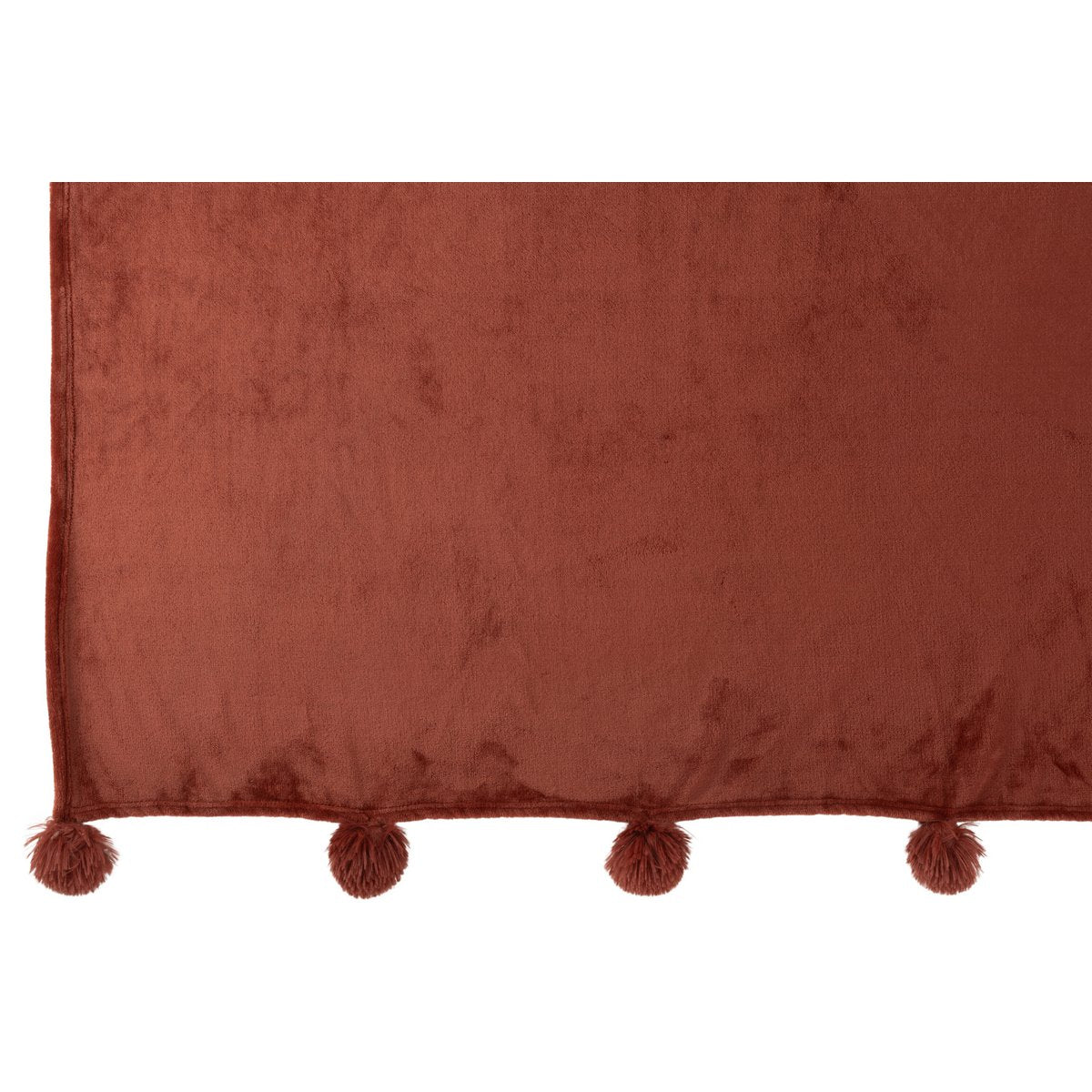 Texture douce du plaid Pompom rouge marsala