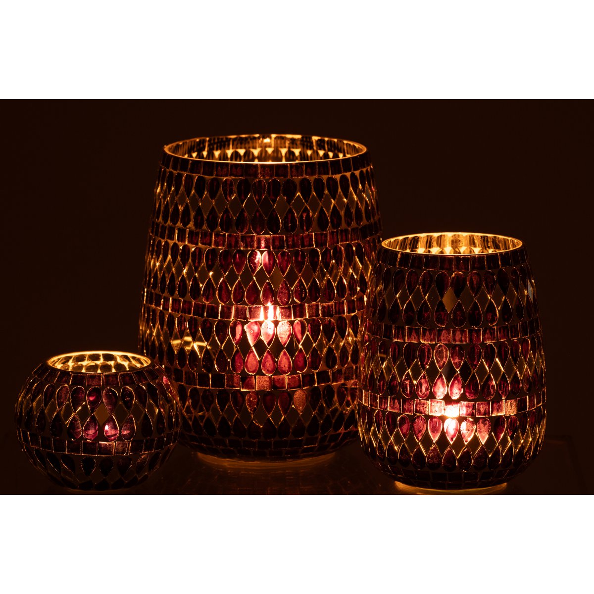 Photophore Mosaic J-Line, mise en scène festive