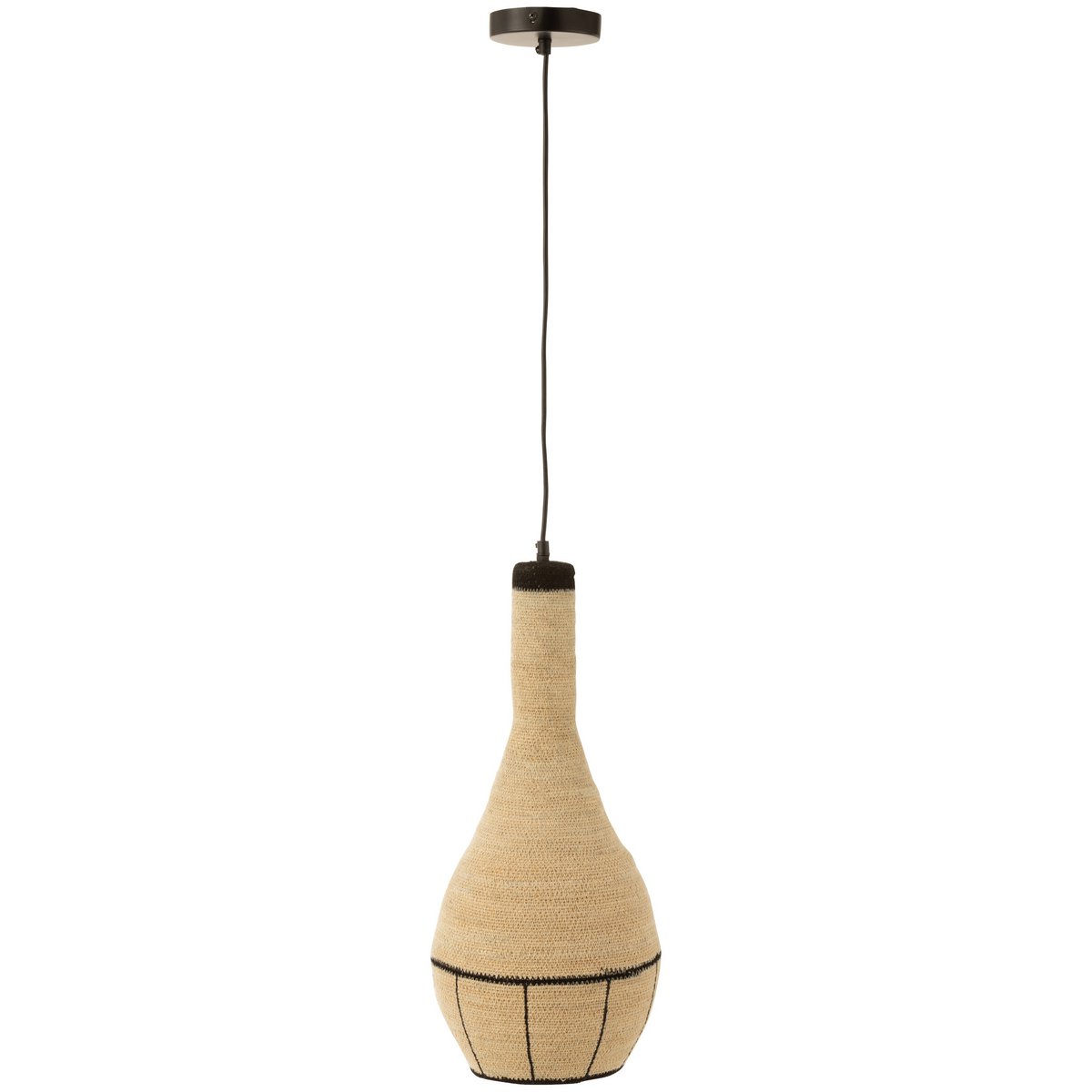 Lampe à suspension J-Line Pear Lines dans un intérieur élégant, illuminant l'espace.