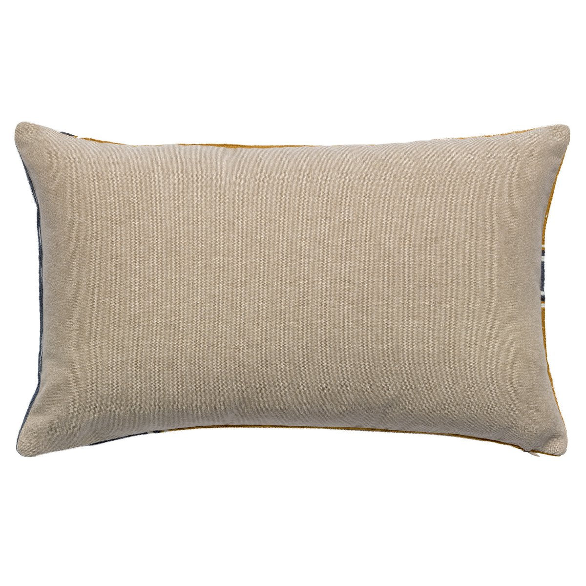 Coussin Mila Rubis 30x50 avec motifs géométriques en rouge et bleu