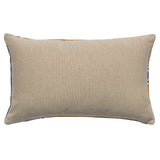 Coussin Mila Rubis 30x50 avec motifs géométriques en rouge et bleu