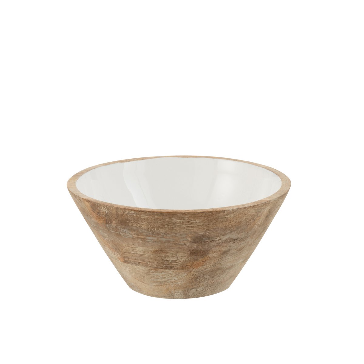 Bol en bois de manguier blanc J-Line, en situation sur table