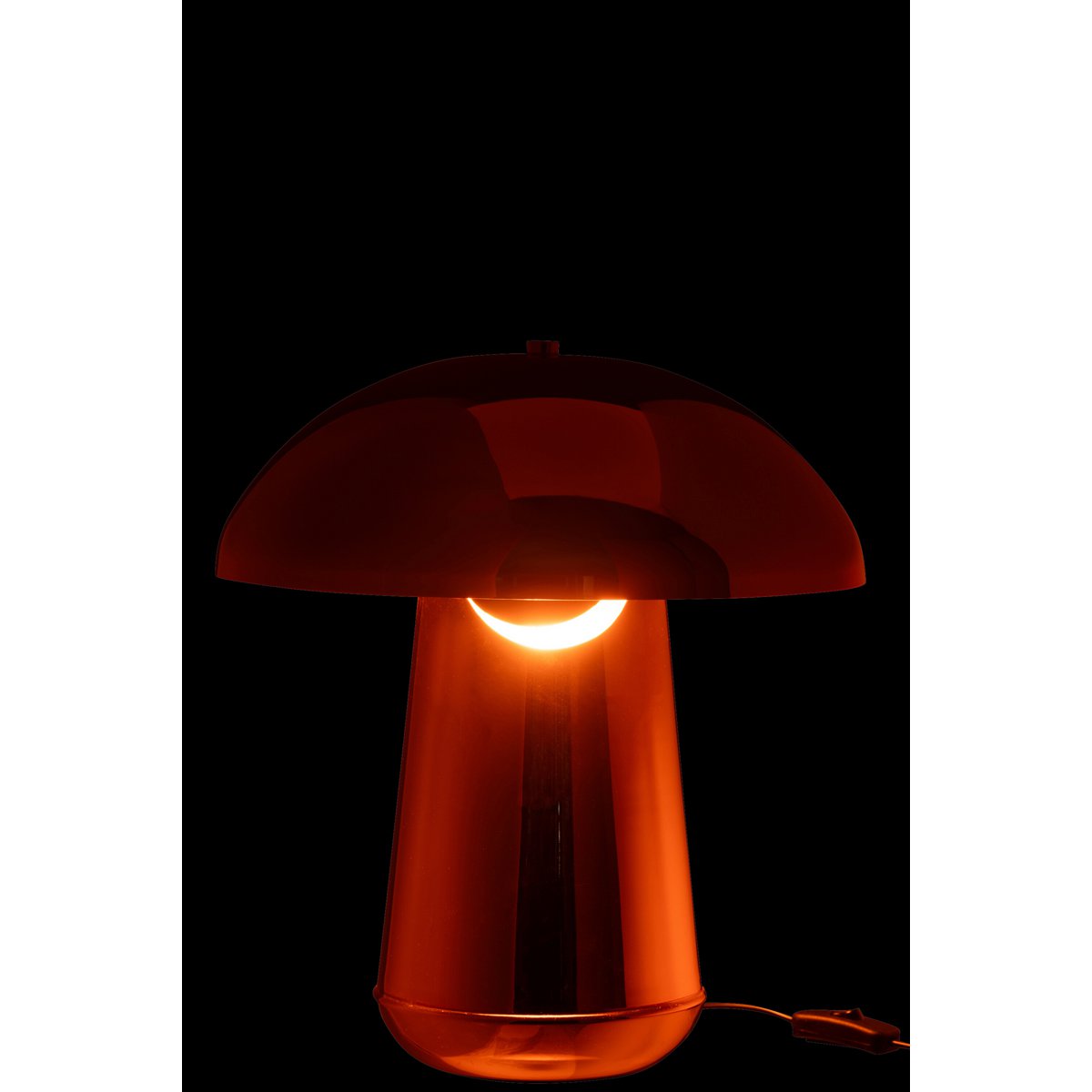 Lampe Champignon en métal cuivre - vue latérale