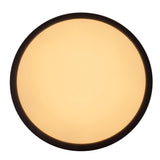 Le plafond LED "Carlo" avec RVB-Backlight, Ø de 29,3 cm, plafond classique moderne en plastique noir / blanc avec de nombreuses fonctions, par ex.