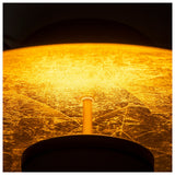 Lampe plafond LED "Firenze" lampe au plafond métallique en noir et or, LED fermement installée, éclairage pour le salon, le bureau ou la tige d'entrée de 30 cm de diamètre