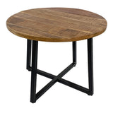 Table basse ronde 60 cm table de salon table d'appoint Cannes structure métal noir blanc argent antique